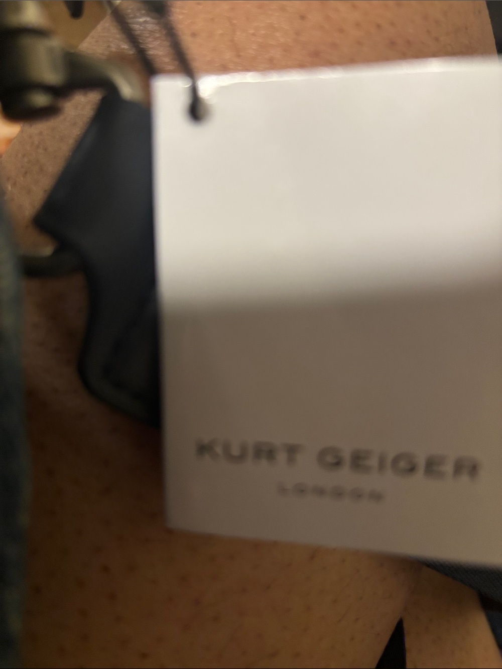 Kurt Geiger Blue Heart Quilted Denim Crossbody Bag - Picture 10 of 10